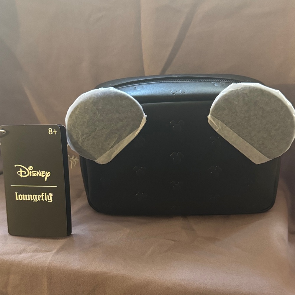 Disney Black Embossed Travel Bag with Ears